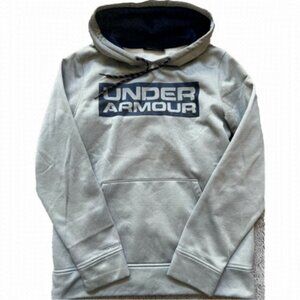 Under Armour Mens Small Grey Navy Activewear Storm 1 Hoodie